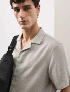 Linen Blend Short Sleeve Shirt