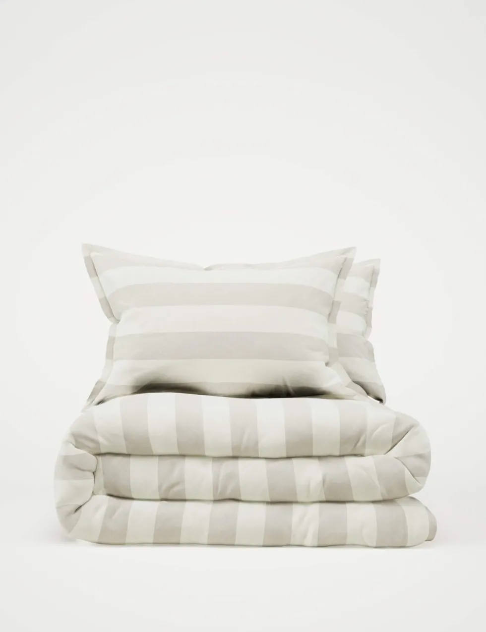 Linen Blend Striped Bedding Set