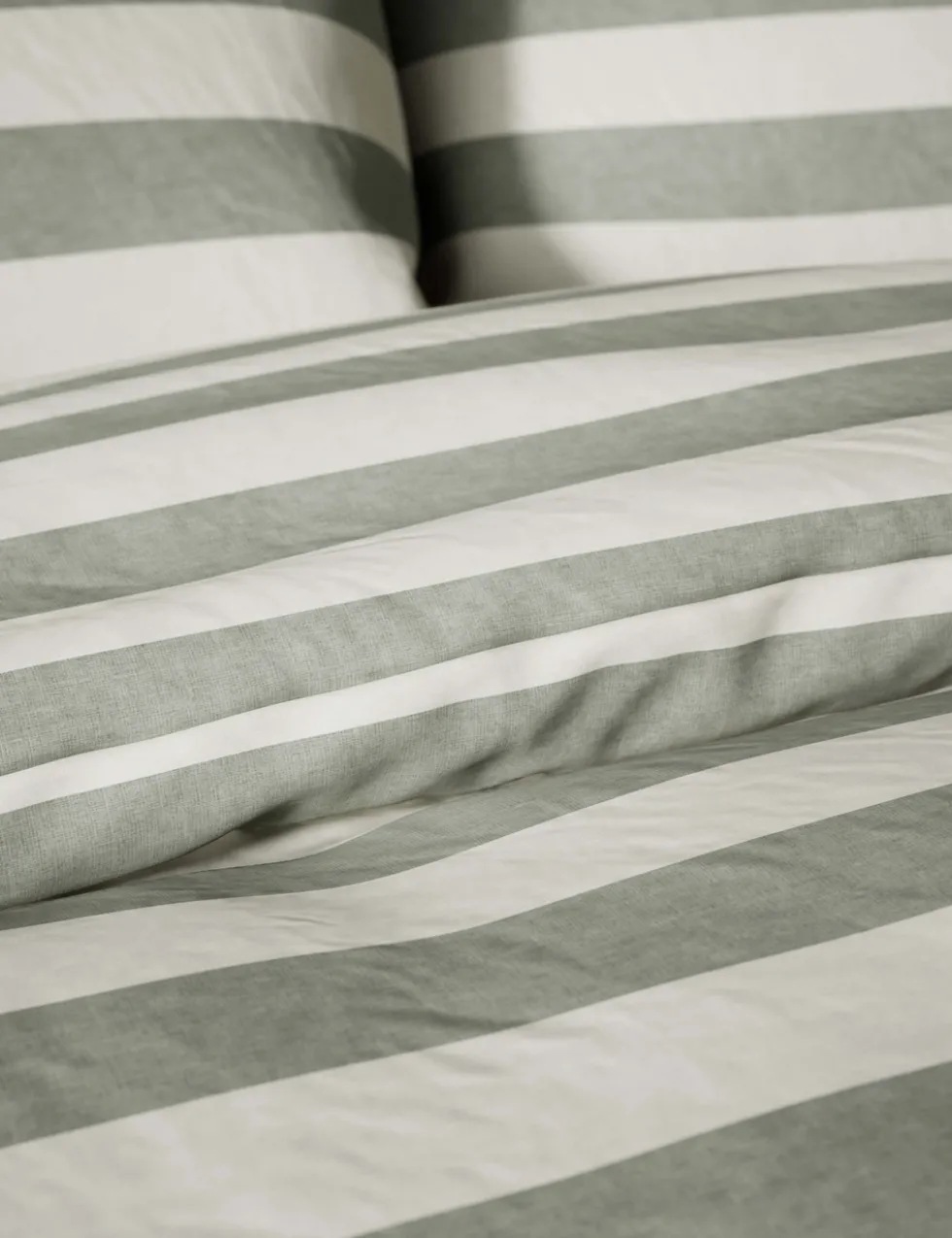 Linen Blend Striped Bedding Set