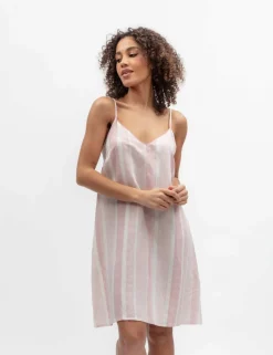 Linen Blend Striped Chemise