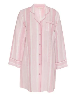 Linen Blend Striped Nightshirt