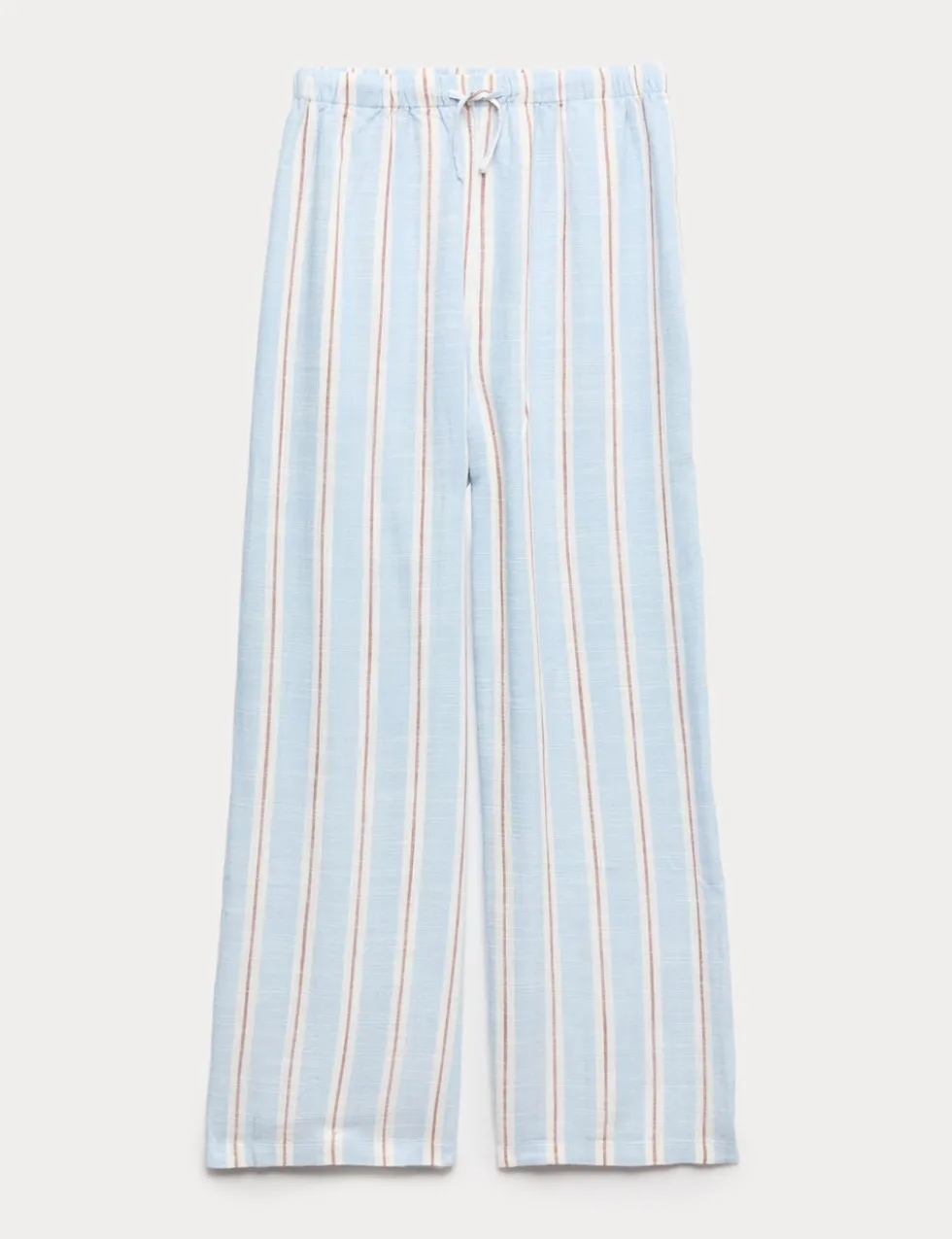 Linen Blend Striped Wide Leg Trousers (6-16 Yrs)
