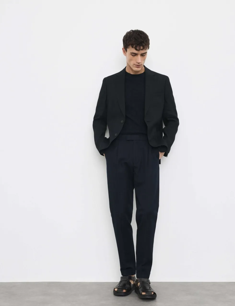 Linen Blend Textured Blazer