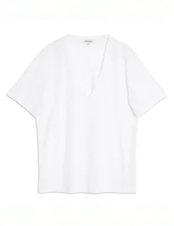 Linen Blend V-Neck T-Shirt