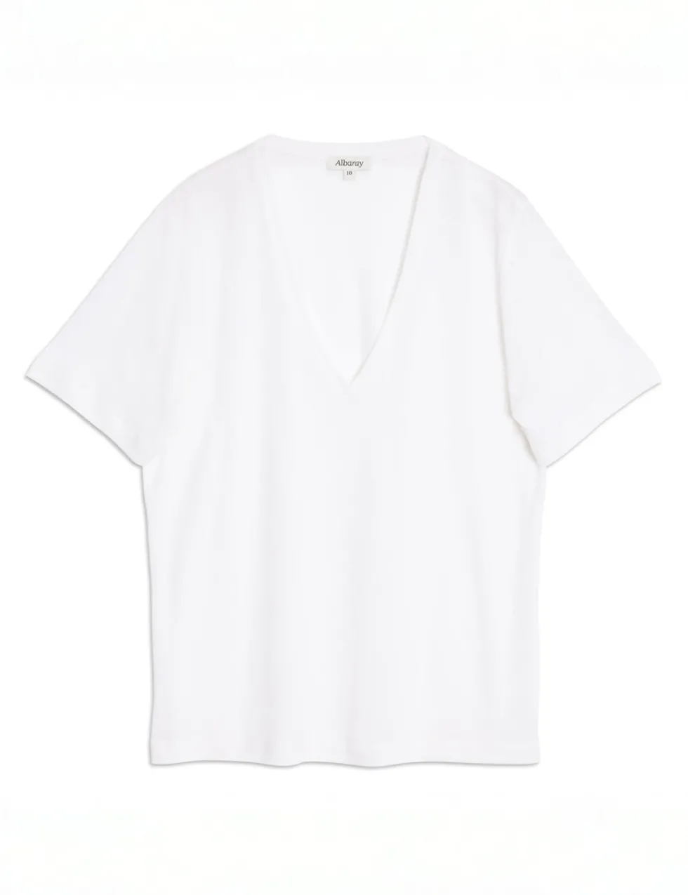 Linen Blend V-Neck T-Shirt