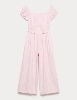 Linen Blend Wide Leg Jumpsuit (6-16 Yrs)