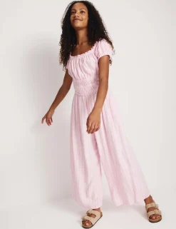 Linen Blend Wide Leg Jumpsuit (6-16 Yrs)