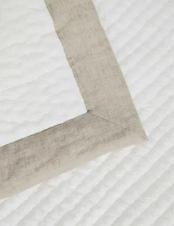 Linen Border Quilted Bedspread