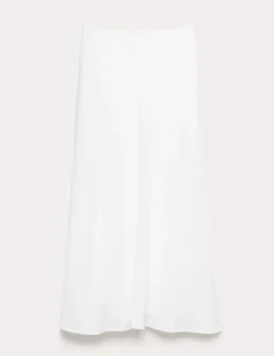 Linen Look Midaxi Slip Skirt