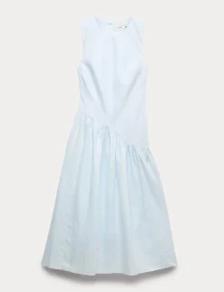 Linen Rich Asymmetric Midaxi Dress
