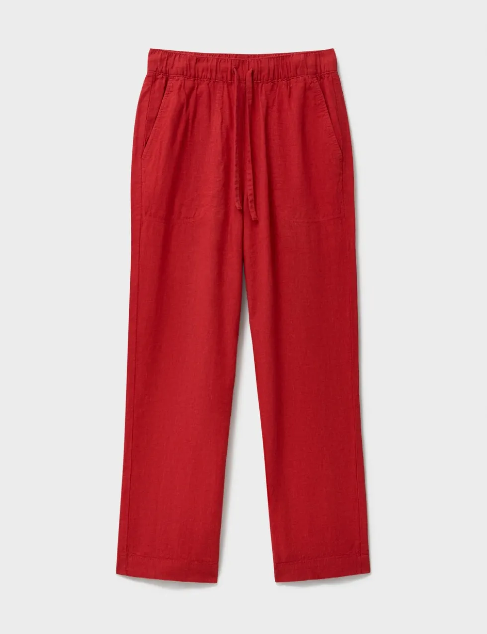 Linen Rich Drawstring Tapered Trousers