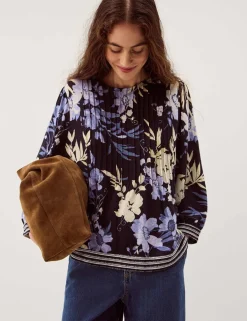 Linen Rich Floral Top