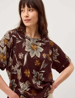 Linen Rich Floral T-Shirt