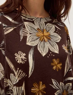 Linen Rich Floral T-Shirt