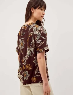 Linen Rich Floral T-Shirt