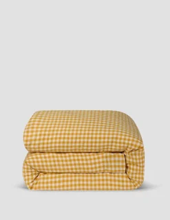 Linen Rich Gingham Duvet Cover