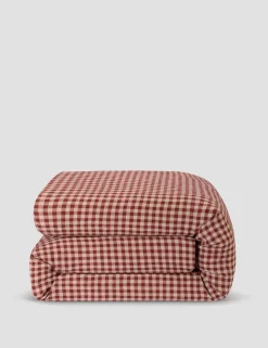 Linen Rich Gingham Duvet Cover