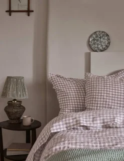 Linen Rich Gingham Duvet Cover