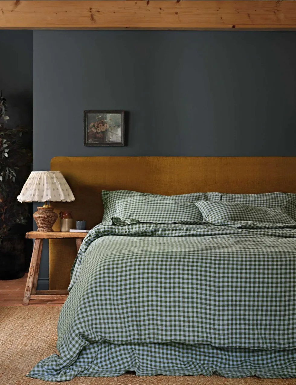 Linen Rich Gingham Duvet Cover