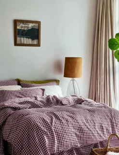 Linen Rich Gingham Duvet Cover