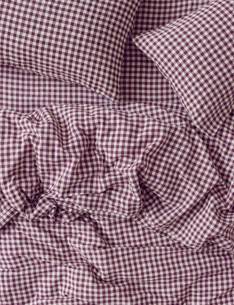 Linen Rich Gingham Duvet Cover
