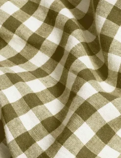 Linen Rich Gingham Fitted Sheet