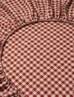 Linen Rich Gingham Fitted Sheet