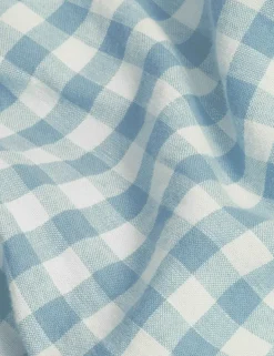 Linen Rich Gingham Fitted Sheet