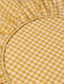 Linen Rich Gingham Fitted Sheet
