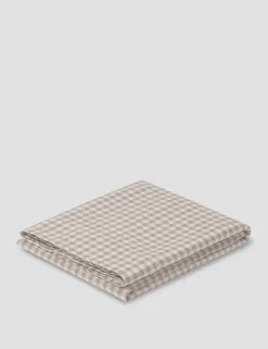 Linen Rich Gingham Flat Sheet