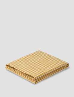 Linen Rich Gingham Flat Sheet