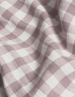 Linen Rich Gingham Flat Sheet