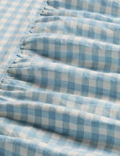 Linen Rich Gingham Valance Sheet