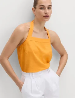 Linen Rich Halter Neck Top