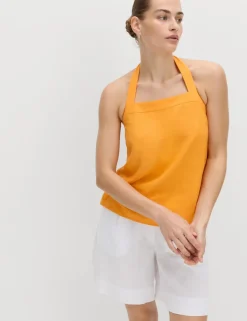 Linen Rich Halter Neck Top