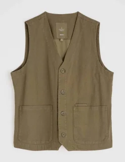 Linen Rich Herringbone Waistcoat