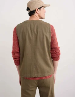 Linen Rich Herringbone Waistcoat