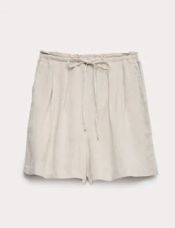 Linen Rich High Waisted Shorts