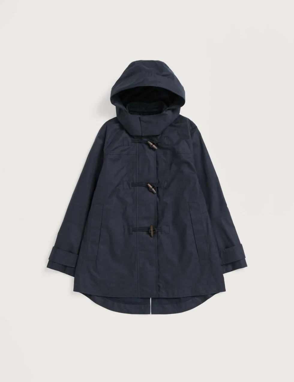 Linen Rich Hooded Duffle Coat