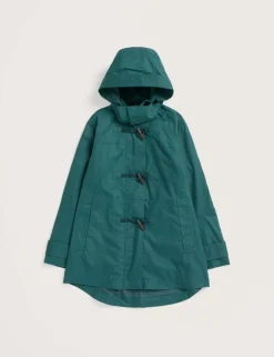 Linen Rich Hooded Duffle Coat