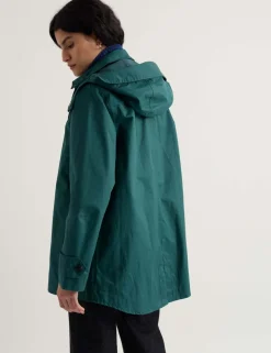 Linen Rich Hooded Duffle Coat