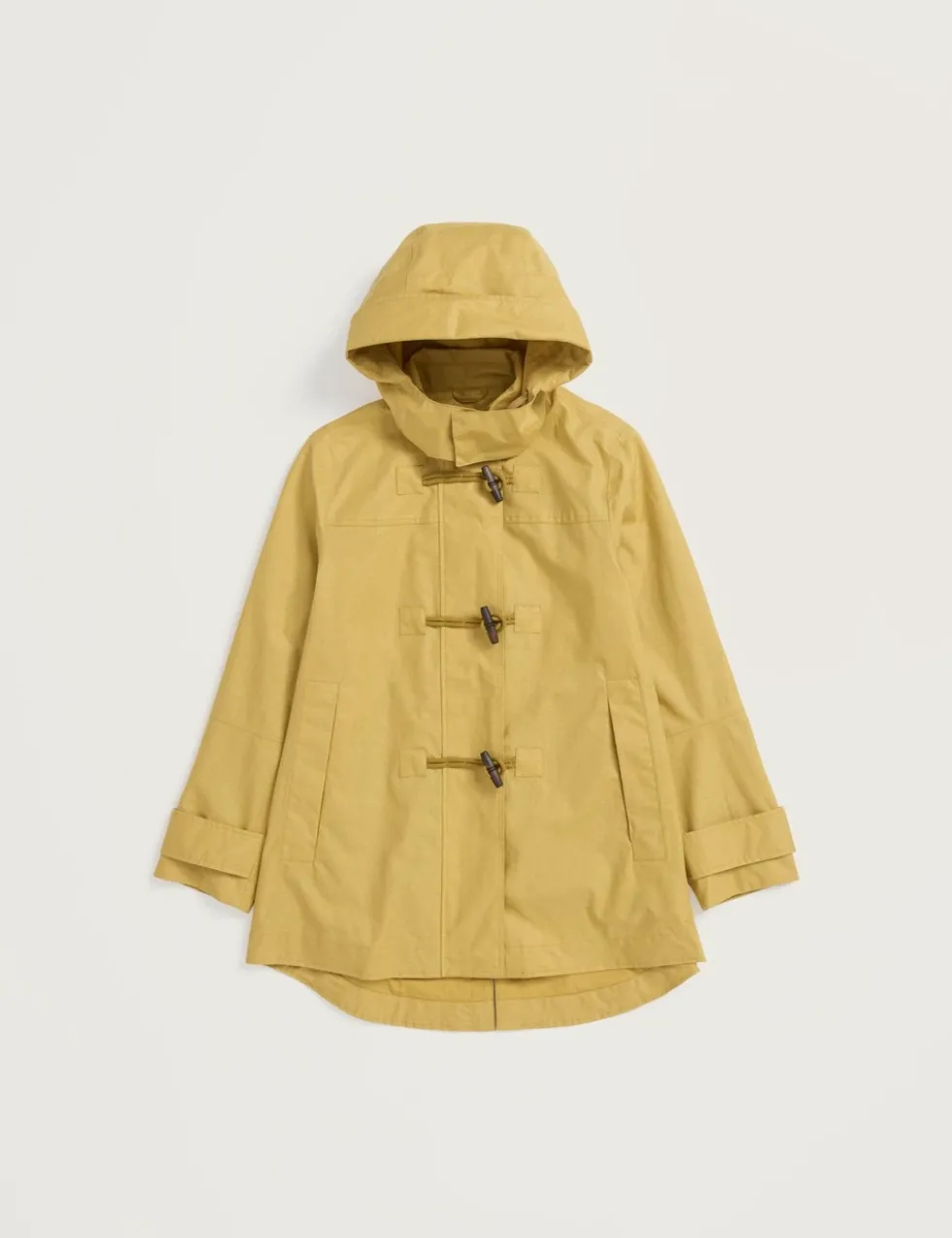 Linen Rich Hooded Duffle Coat
