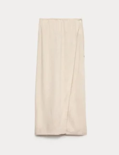 Linen Rich Maxi Wrap Skirt