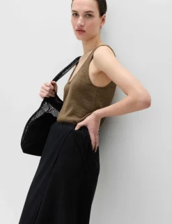 Linen Rich Maxi Wrap Skirt