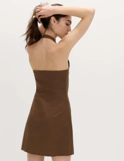 Linen Rich Mini Waistcoat Dress