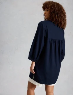 Linen Rich Notch Neck Tunic