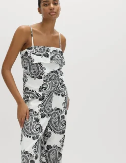 Linen Rich Printed Cami Top