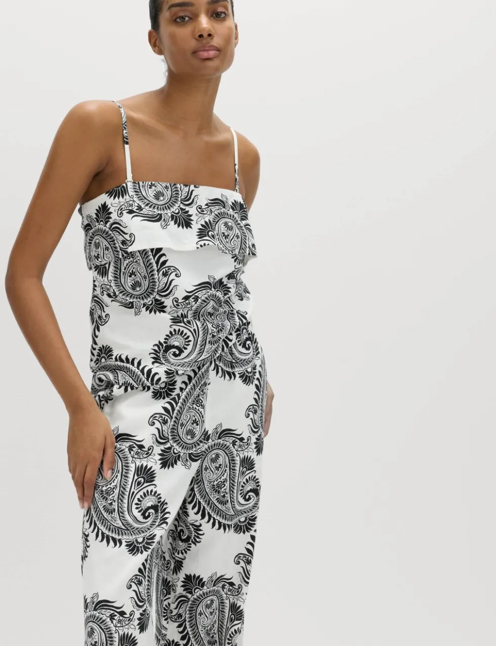 Linen Rich Printed Cami Top