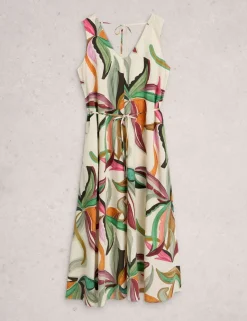 Linen Rich Printed Maxi Dress