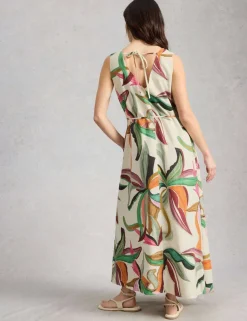 Linen Rich Printed Maxi Dress